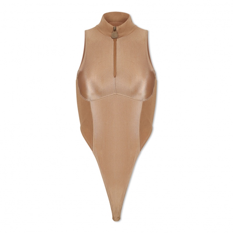 Bodysuit Karl Kani Peace Mujer Beige | nTLFn2d2HZB