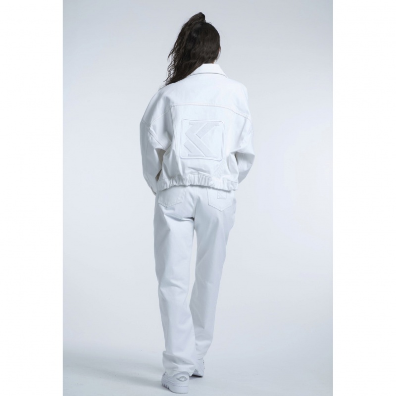 Chaquetas Karl Kani Concrete Rose Mujer Blancas | jO7JgOhn1Er
