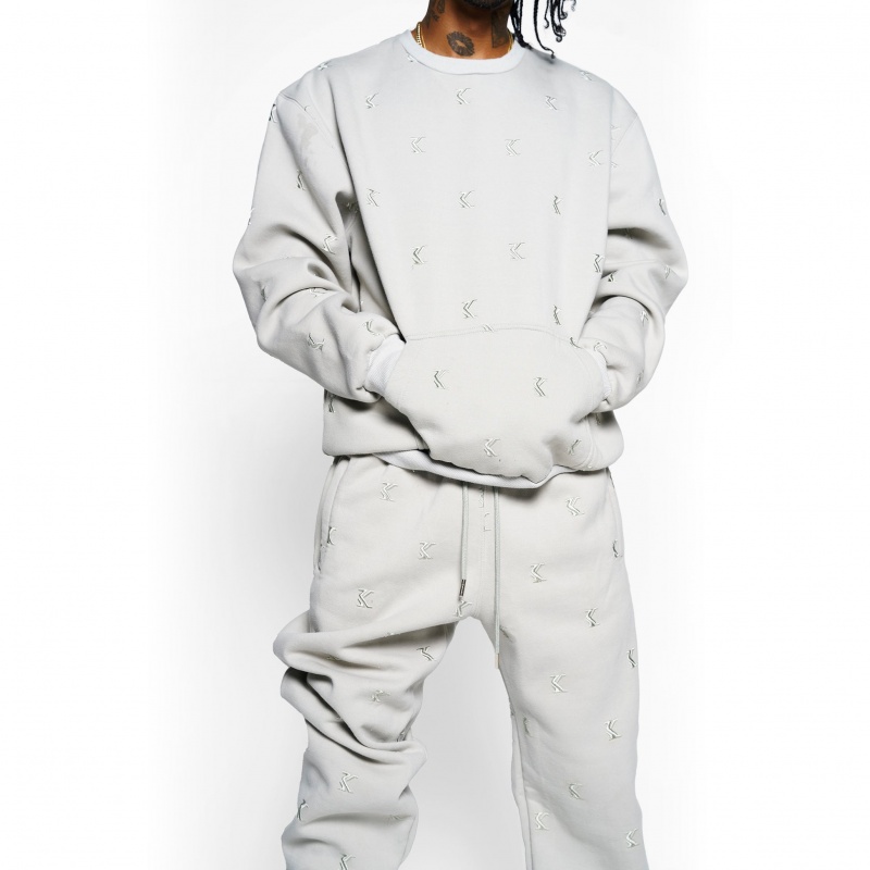 Pantalones Jogger Karl Kani Embroidered Hombre Gris | xc4nuB3kCNc