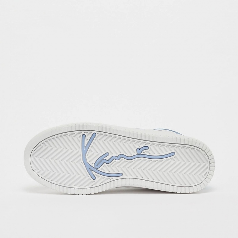 Zapatillas Karl Kani Plataforma Rubber Sole Calle Estilo Plain Cuero Logo Mujer Blancas | hpelxUrtcL9