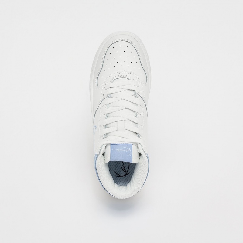 Zapatillas Karl Kani Plataforma Rubber Sole Calle Estilo Plain Cuero Logo Mujer Blancas | hpelxUrtcL9
