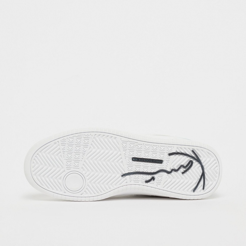 Zapatillas Karl Kani Rubber Sole Blended Fabrics Calle Estilo Plain Cuero Logo Mujer Blancas | suCE5ashTbm